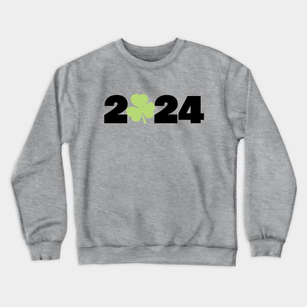 St Patricks Day 2024 Shamrock Crewneck Sweatshirt by ellenhenryart